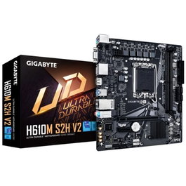 Gigabyte H610M S2H V2 Placa Base Intel H610 Micro ATX Socket 1700 DDR5 PCIe 4.0 M.2 Gen3 para Intel Core 14/13/12 (Ref: 9M61M2H52-00-10)